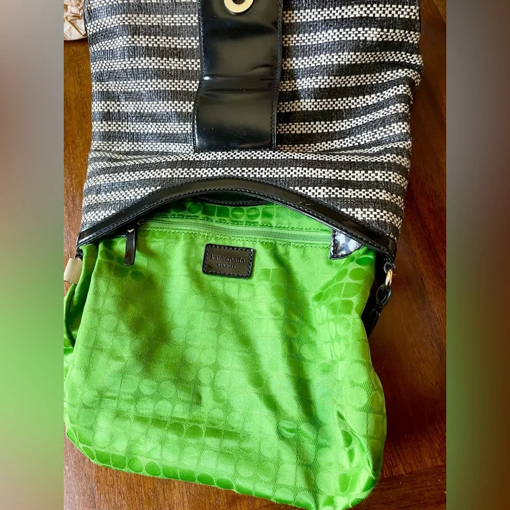 Vintage Kate Spade Y2K Striped Hobo Shoulder Bag - Picture 6 of 11